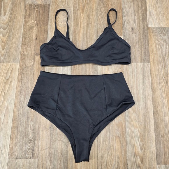 Negative Underwear Other - Negative Black Bikini Set High Waisted Bottoms Triangle Top Size 1 Small